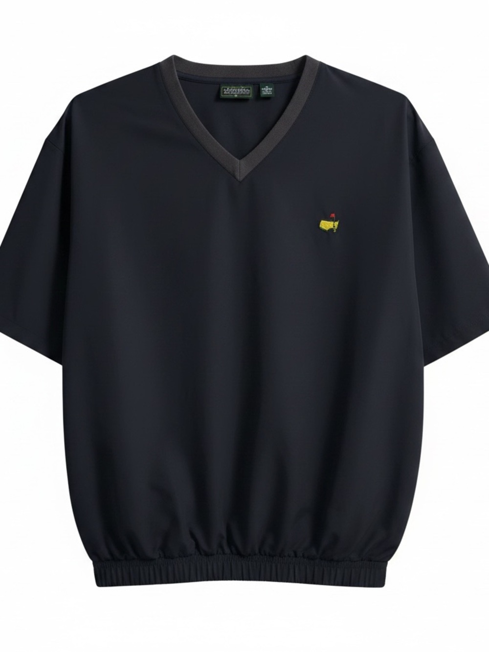 Masters Black V-Neck Golf Pullover with Yellow Logo